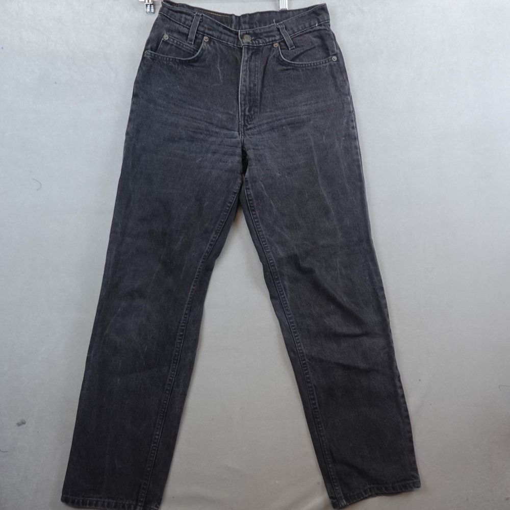 Vintage Levi's 550 Jeans Orange Tab Student Relaxed Fit 28x32 Black Denim 80s 90